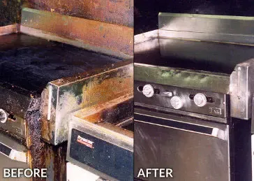 Before and After Flattop Cleaned and Reconditioned